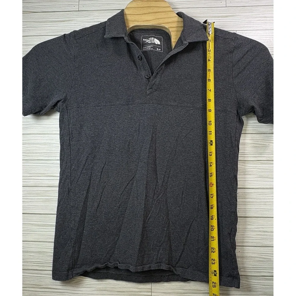 The North Face Men's Golf Polo Shirt Sz Sm Gray Waffle Breathable‎ Top Cotton